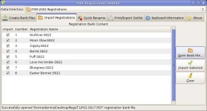 Importing registrations on Linux